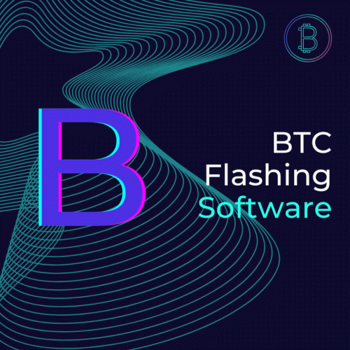 Graphic showing features of flash bitcoins software